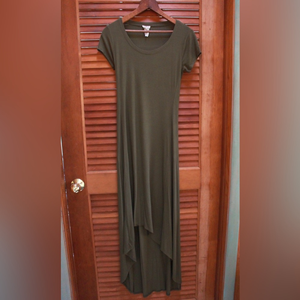 Green Maxi Dress Small Summer Dress Beach Coverup Cutout Dress Long Dress NWOT